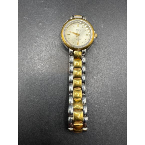 Vintage Oscar de la Renta Studio Two-Tone Watch Houndstooth Dial 294-Y121A 25mm main image 4